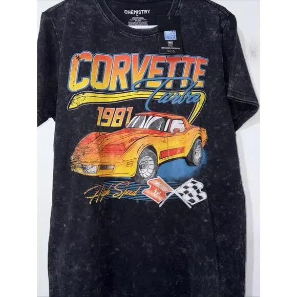 MEN CORVETTE CLASSIC CAR COLLECTOR CLUB BLACK GRAPHIC TSHIRT MEDIUM NEW WITH TAG - Picture 5 of 5